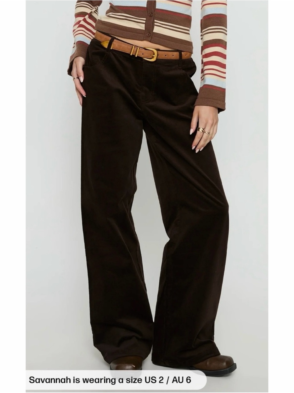 Princess Polly Kenza Corduroy Wide Leg Pants
